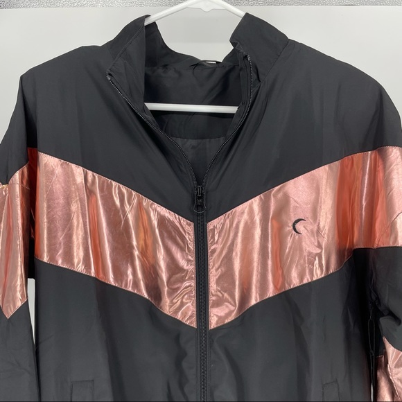 ZYIA ACTIVE NWT PINK SHINE BLOCK ZIP DOWN JACKET EXTRA SMALL BLACK - Picture 11 of 13